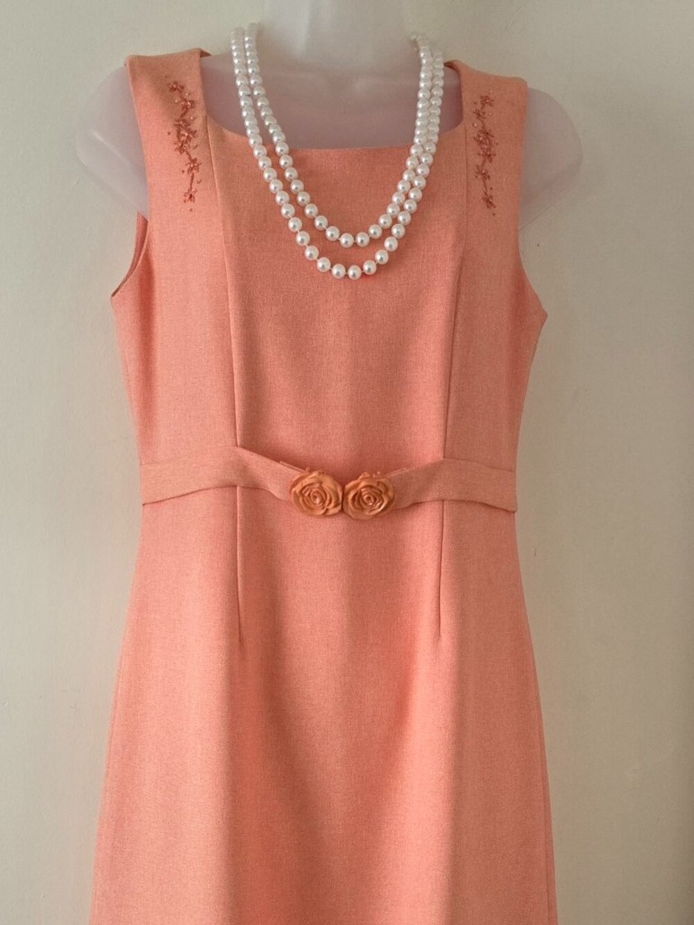 NWT!! Red House Peach Sleeveless Dress Sz 38 Small Medium